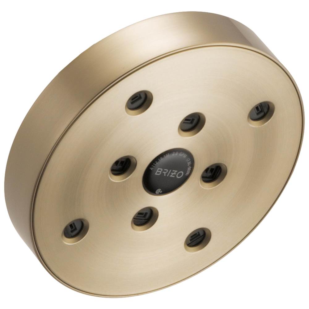 Brizo - Universal Showering 5'' Linear Round H2Okinetic<sup></sup> Single Function Wall Mount Showerhead - Luxe Gold