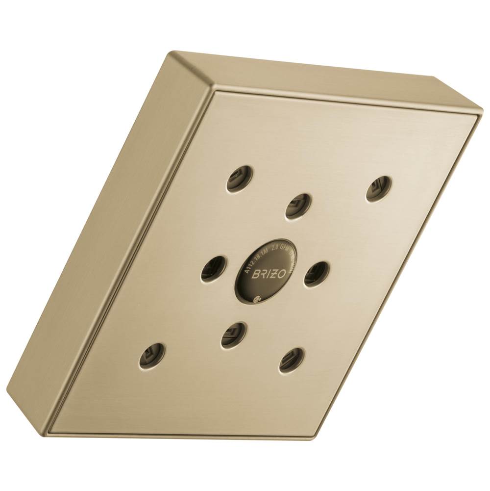 Brizo - Universal Showering 5'' Linear Square H2Okinetic<sup></sup> Single Function Wall Mount Showerhead - Luxe Gold