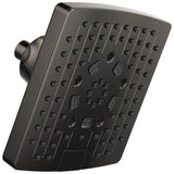 Brizo - Universal Showering 7'' Linear Square H2Okinetic<sup></sup> Multi-Function Wall Mount Showerhead - Brilliance Black Onyx