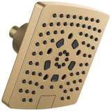 Brizo - Universal Showering 7'' Linear Square H2Okinetic<sup></sup> Multi-Function Wall Mount Showerhead - Luxe Gold