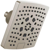 Brizo - Universal Showering 7'' Linear Square H2Okinetic<sup></sup> Multi-Function Wall Mount Showerhead - Luxe Nickel