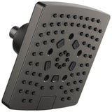 Brizo - Universal Showering 7'' Linear Square H2Okinetic<sup></sup> Multi-Function Wall Mount Showerhead - Luxe Steel