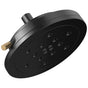 Brizo - Litze 8- H<sub>2</sub>Okinetic<sup></sup> Round Multi-Function Wall Mount Showerhead - Matte Black With Luxe Gold