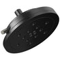 Brizo - Litze 8- H<sub>2</sub>Okinetic<sup></sup> Round Multi-Function Wall Mount Showerhead - Matte Black With Luxe Steel