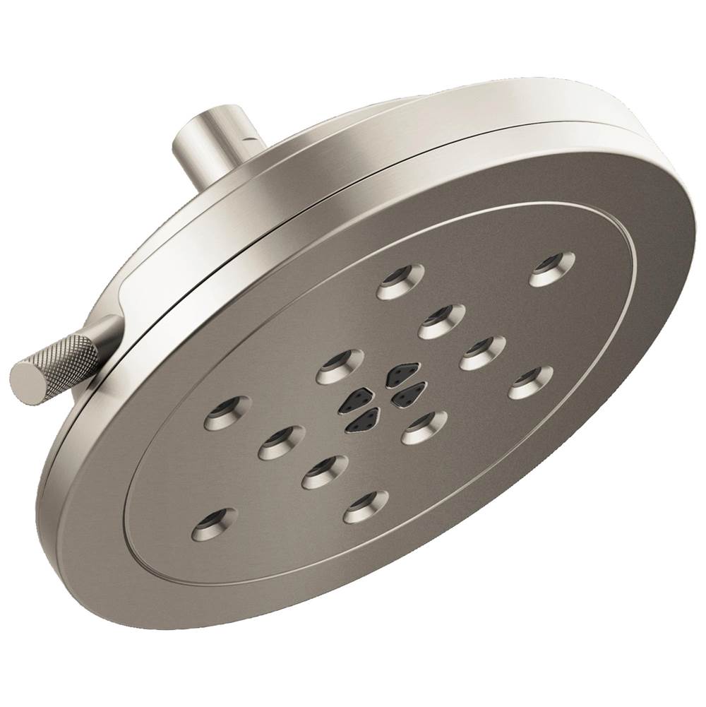 Brizo - Litze 8'' H2Okinetic<sup></sup> Round Multi-Function Wall Mount Showerhead - Luxe Nickel