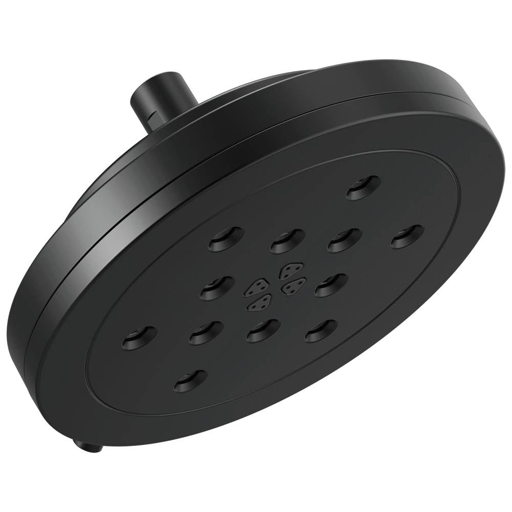 Brizo - Other 8'' H2Okinetic<sup></sup> Round Multi-Function Wall Mount Showerhead - Matte Black