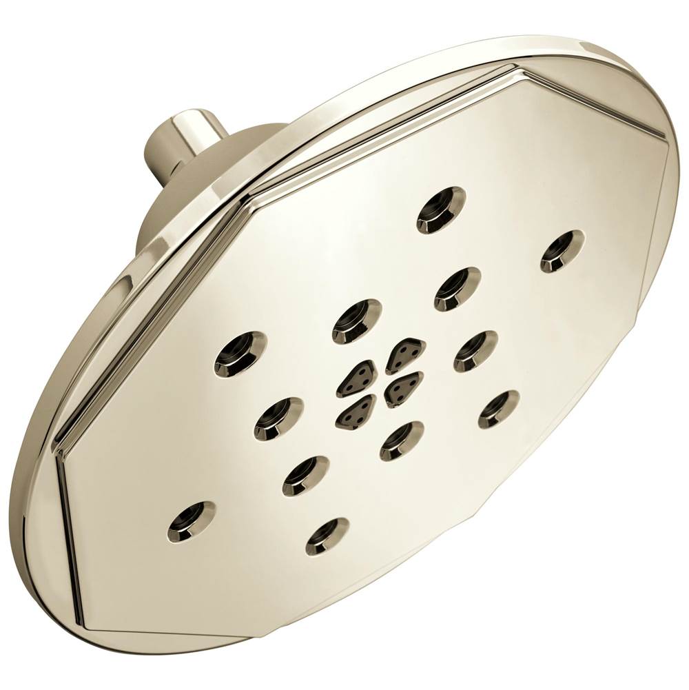 Brizo - Rook 8'' H2Okinetic<sup></sup> Round Multi-Function Wall Mount Showerhead - Polished Nickel