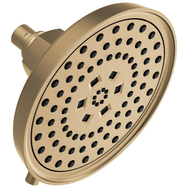Brizo - Invari 7 5/8'' H2Okinetic Round Multi-Function Shower Head - 2.5 GPM - Luxe Gold