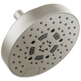 Brizo - Universal Showering 7'' Linear Round H2Okinetic Multi-Function Wall Mount Shower Head - 1.75 GPM - Luxe Nickel
