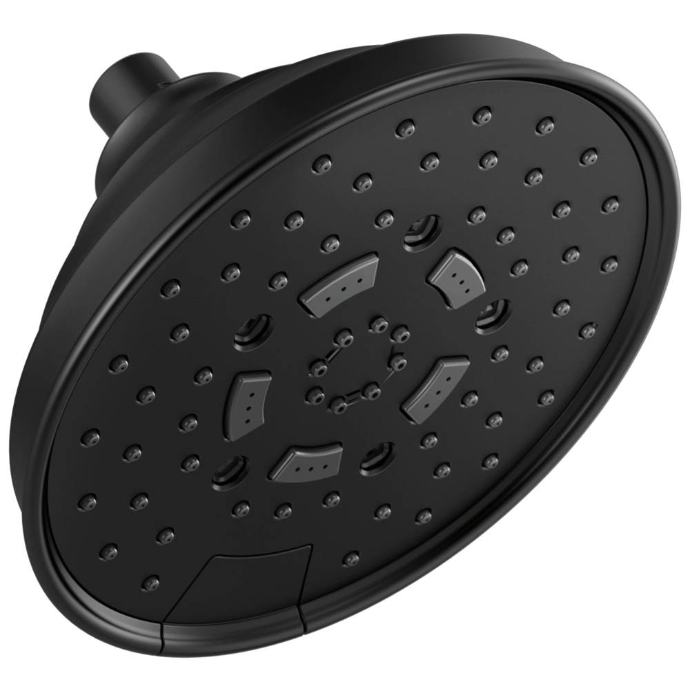 Brizo - Universal Showering 7'' Classic Round H2Okinetic Multi-Function Wall Mount Shower Head - 2.5 GPM - Matte Black