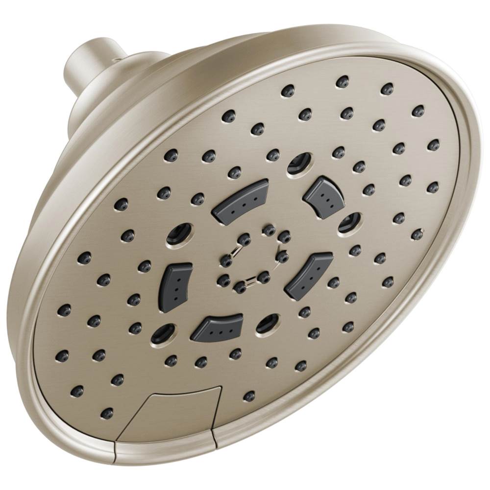 Brizo - Universal Showering 7'' Classic Round H2Okinetic Multi-Function Wall Mount Shower Head - 2.5 GPM - Brushed Nickel