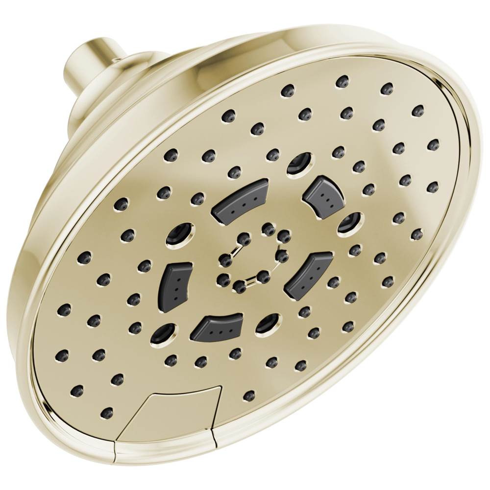 Brizo - Universal Showering 7'' Classic Round H2Okinetic Multi-Function Wall Mount Shower Head - 1.75 GPM - Polished Nickel
