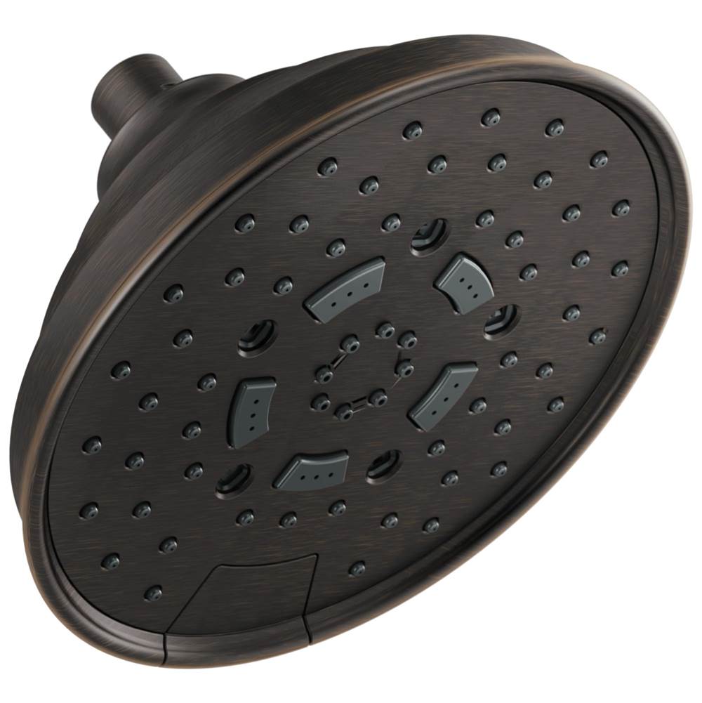 Brizo - Universal Showering 7'' Classic Round H2Okinetic Multi-Function Wall Mount Shower Head - 2.5 GPM - Venetian Bronze