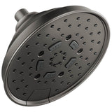 Brizo - Universal Showering 7'' Classic Round H2Okinetic Multi-Function Wall Mount Shower Head - 2.5 GPM - Luxe Steel