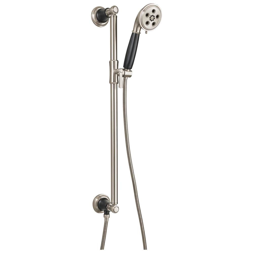 Brizo - Rook SLIDE BAR HANDSHOWER WITH H2OKineticTECHNOLOGY - Luxe Nickel   With Matte Black