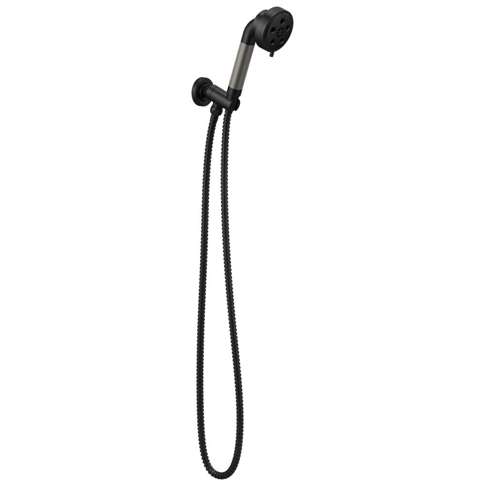 Brizo - Litze Wall Mount Handshower with H2OKinetic Technology - Matte Black With Luxe Steel
