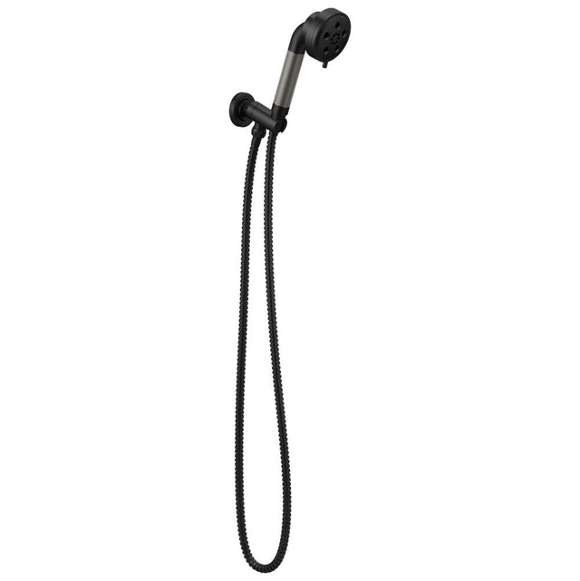 Brizo - Litze Wall Mount Handshower with H2OKinetic Technology - Matte Black With Luxe Steel