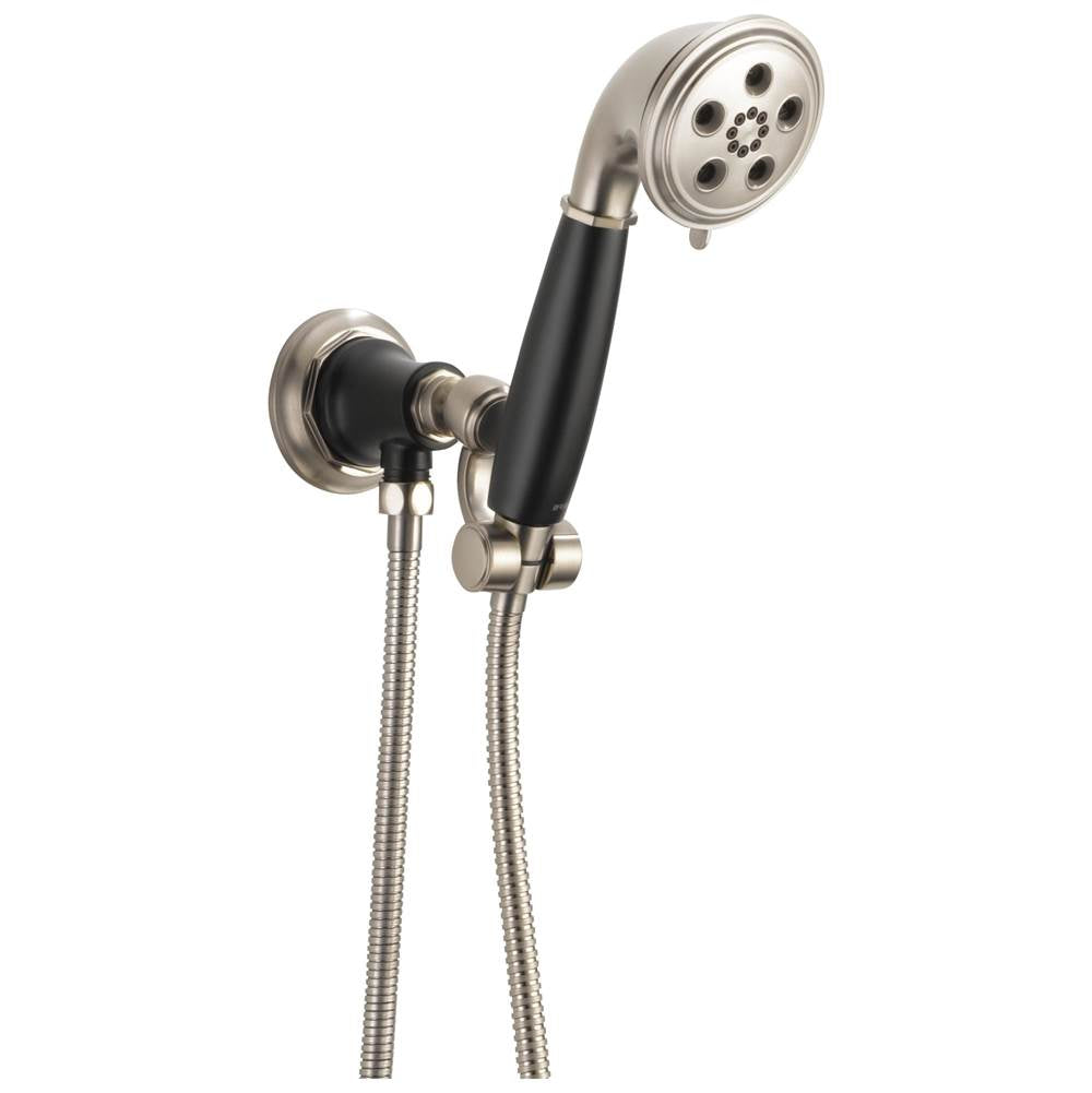 Brizo - Rook WALL MOUNT HANDSHOWER WITH H2OKineticTECHNOLOGY - Luxe Nickel   With Matte Black