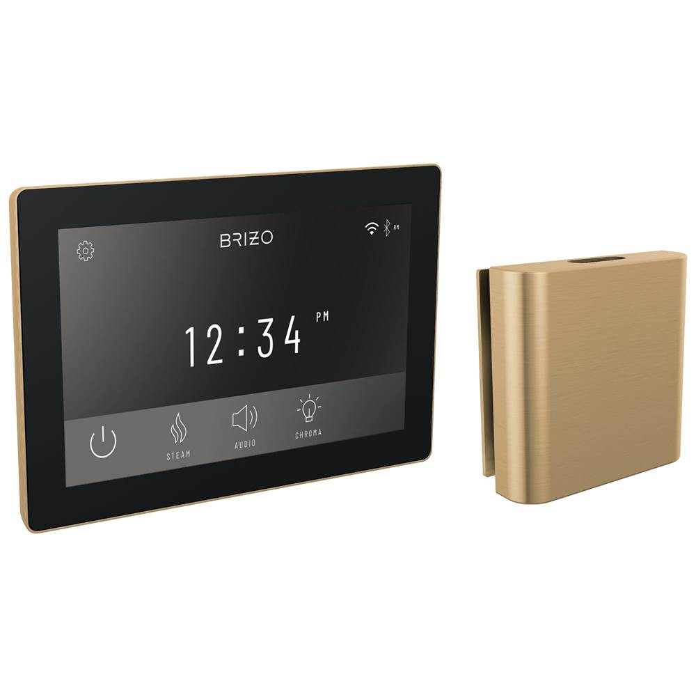 Brizo - Other Digital + Square Steam Set - Lumicoat Luxe Gold