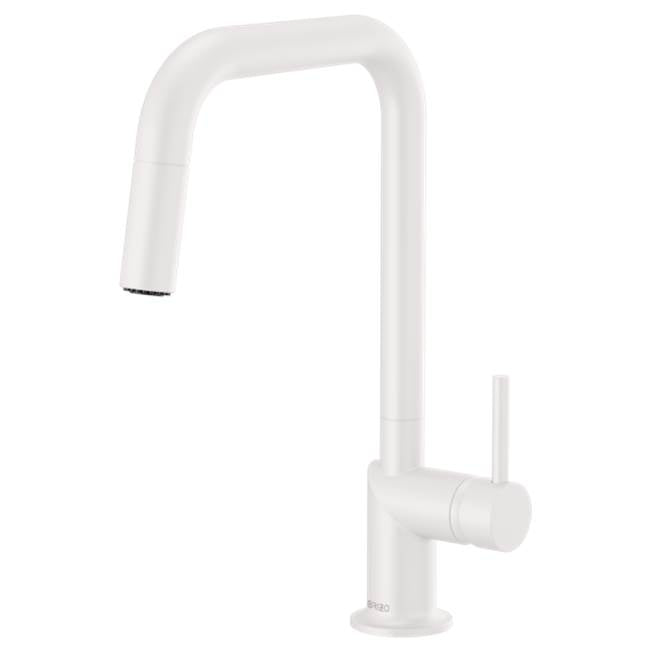 Brizo - Jason Wu for BrizoE Pull-Down Kitchen Faucet with Square Spout - Less Handle - Matte White