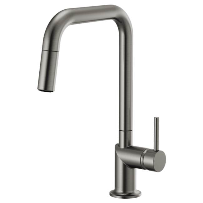 Brizo - Odin Pull-Down Faucet with Square Spout - Less Handle - Luxe Steel