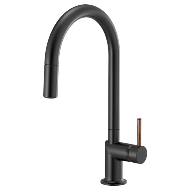 Brizo - Odin Pull-Down Faucet with Arc Spout - Less Handle - Matte Black