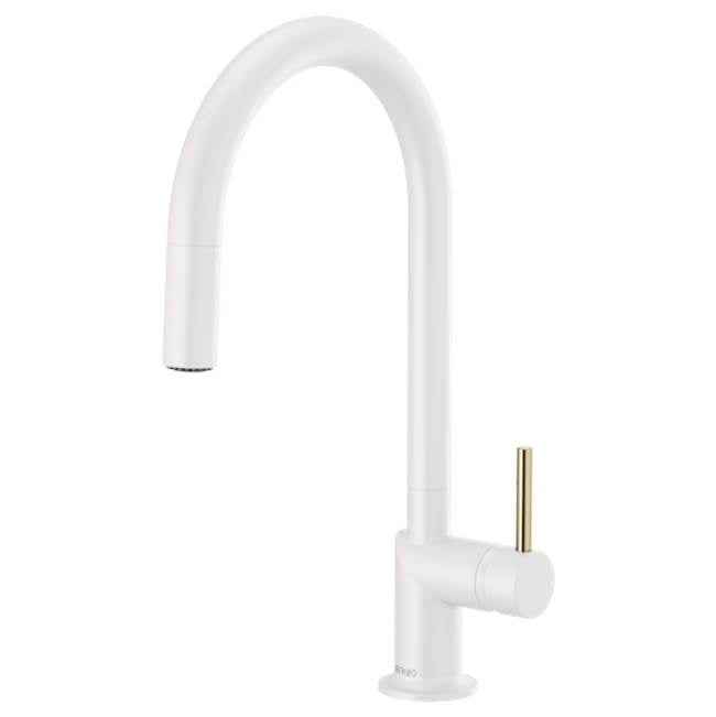 Brizo - Jason Wu for BrizoE Pull-Down Kitchen Faucet with Arc Spout - Less Handle - Matte White