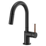 Brizo - Odin Pull-Down Prep Faucet with Arc Spout - Less Handle - Matte Black