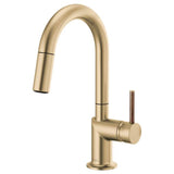 Brizo - Odin Pull-Down Prep Faucet with Arc Spout - Less Handle - Luxe Gold