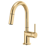 Brizo - Odin Pull-Down Prep Faucet with Arc Spout - Less Handle - Polished Gold