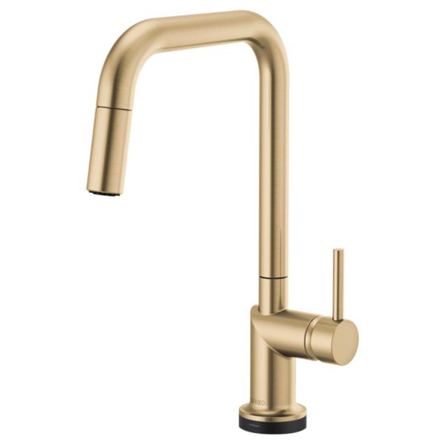 Brizo - Odin SmartTouch Pull-Down Kitchen Faucet with Square Spout - Less Handle - Luxe Gold
