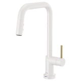 Brizo - Jason Wu for BrizoE SmartTouch Pull-Down Kitchen Faucet with Square Spout - Less Handle - Matte White