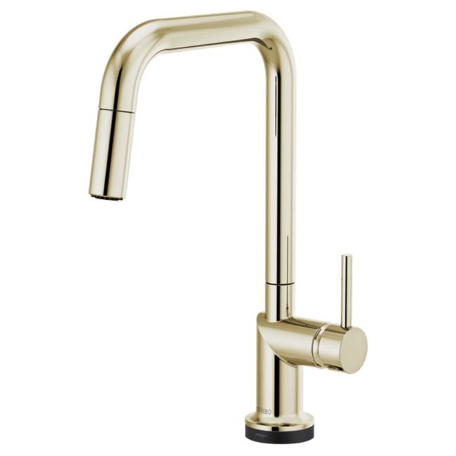 Brizo - Odin SmartTouch Pull-Down Kitchen Faucet with Square Spout - Less Handle - Polished Nickel