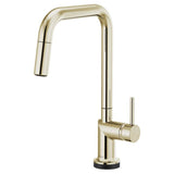 Brizo - Odin SmartTouch Pull-Down Kitchen Faucet with Square Spout - Less Handle - Polished Nickel