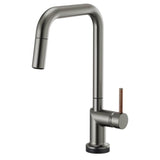 Brizo - Odin SmartTouch Pull-Down Kitchen Faucet with Square Spout - Less Handle - Luxe Steel