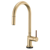 Brizo - Odin SmartTouch Pull-Down Kitchen Faucet with Arc Spout - Less Handle - Luxe Gold