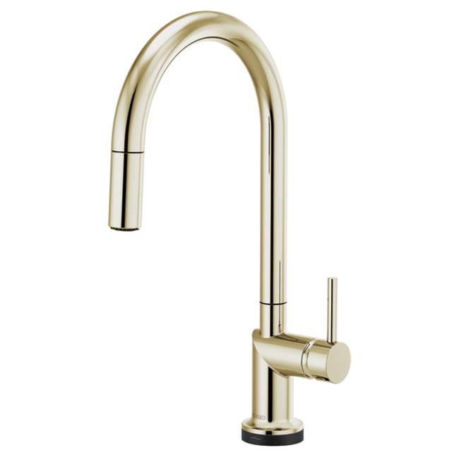 Brizo - Odin SmartTouch Pull-Down Kitchen Faucet with Arc Spout - Less Handle - Polished Nickel
