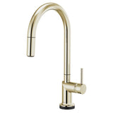 Brizo - Odin SmartTouch Pull-Down Kitchen Faucet with Arc Spout - Less Handle - Polished Nickel