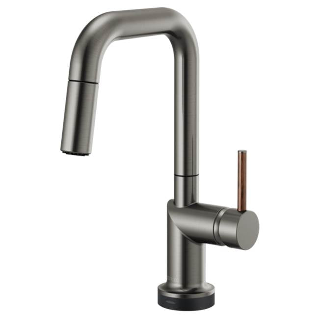Brizo - Odin SmartTouch Pull-Down Prep Kitchen Faucet with Square Spout - Less Handle - Luxe Steel
