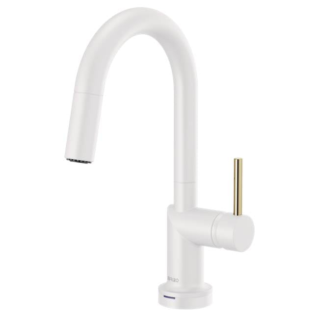 Brizo - Jason Wu for BrizoE SmartTouch Pull-Down Prep Kitchen Faucet with Arc Spout - Less Handle - Matte White