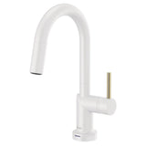 Brizo - Jason Wu for BrizoE SmartTouch Pull-Down Prep Kitchen Faucet with Arc Spout - Less Handle - Matte White