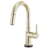 Brizo - Odin SmartTouch Pull-Down Prep Kitchen Faucet with Arc Spout - Less Handle - Polished Nickel