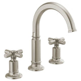 Brizo - Invari Widespread Lavatory Faucet with Arc Spout - Less Handles 1.2 GPM - Luxe Nickel