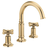 Brizo - Invari Widespread Lavatory Faucet with Arc Spout - Less Handles 1.2 GPM - Polished Gold