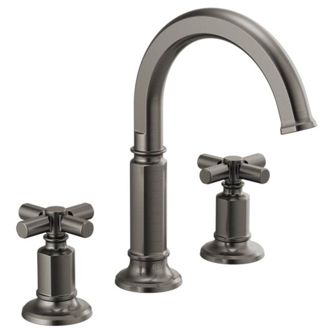 Brizo - Invari Widespread Lavatory Faucet with Arc Spout - Less Handles 1.2 GPM - Luxe Steel