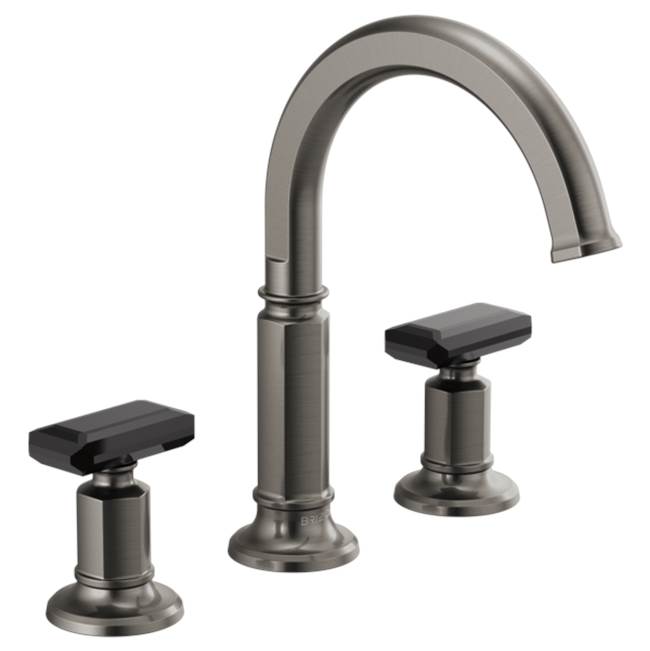 Brizo - Invari Widespread Lavatory Faucet with Arc Spout - Less Handles 1.5 GPM - Luxe Steel