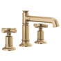 Brizo - Invari Widespread Lavatory Faucet with Column Spout - Less Handles 1.2 GPM - Luxe Gold