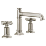 Brizo - Invari Widespread Lavatory Faucet with Column Spout - Less Handles 1.2 GPM - Luxe Nickel