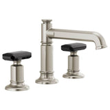 Brizo - Invari Widespread Lavatory Faucet with Column Spout - Less Handles 1.5 GPM - Luxe Nickel