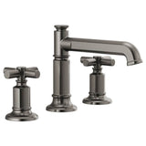 Brizo - Invari Widespread Lavatory Faucet with Column Spout - Less Handles 1.2 GPM - Luxe Steel